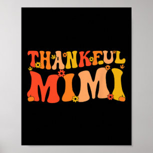 Thankful Mimi Grandmother Thanksgiving Mimi Grandm Poster