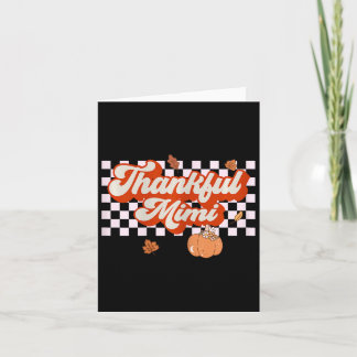Thankful Mimi Retro Thanksgiving Fall Matching Fam Card