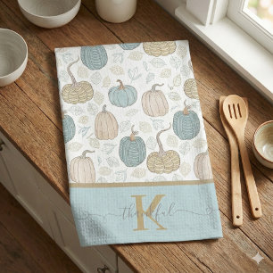 Thankful Monogrammed Kitchen Towels