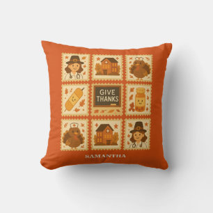 Thankful Nurse Collage Cosy Fall Cushion
