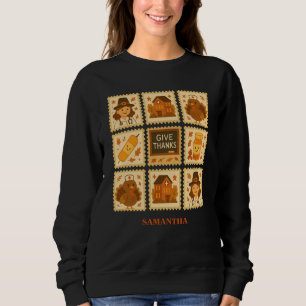 Thankful Nurse Collage Cosy Thanksgiving Sweatshirt