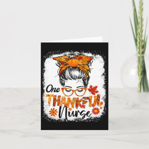 Thankful Nurse For Women Fall Thanksgiving Nurse M Card