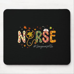 Thankful Nurse Thanksgiving Charge Nurse Life Men Mouse Pad