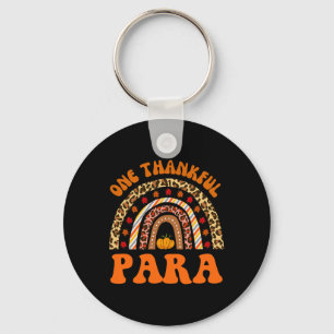 Thankful Para professional fall thanksgiving leopa Key Ring