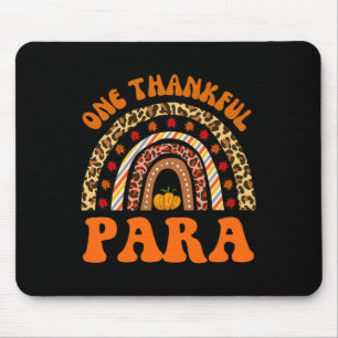Thankful Para professional fall thanksgiving leopa Mouse Pad