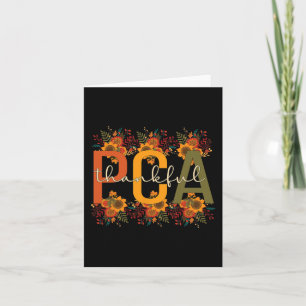 Thankful PCA Thanksgiving Patient Care Assistant Card