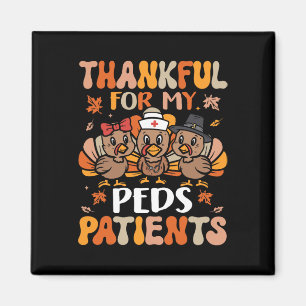 Thankful Peds Nurse Thanksgiving Turkey Paediatric Magnet