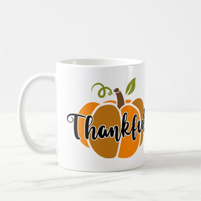 Thankful Personalised Coffee Mug (Left)