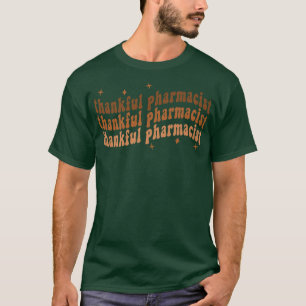 Thankful Pharmacist Retro Fall Thanksgiving Pharma T-Shirt