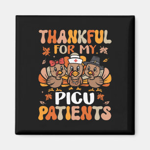 Thankful Picu Nurse Thanksgiving Turkey Pediatric Magnet