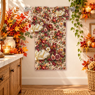 Thankful Pomegranate Thanksgiving Bath Towel Set