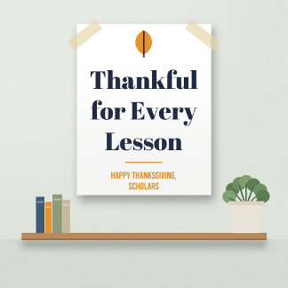 Thankful Poster for Students: Every Lesson
