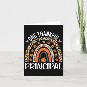 Thankful Principal Thanksgiving Rainbow Leopard Pr Card