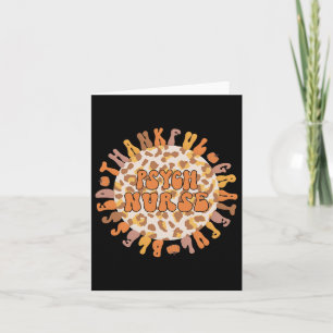Thankful Psych Nurse Thanksgiving Psychiatric Nurs Card
