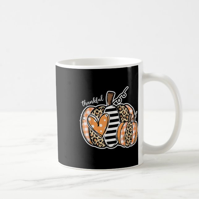 Thankful Pumpkin Happy Thanksgiving Day  Coffee Mug (Right)