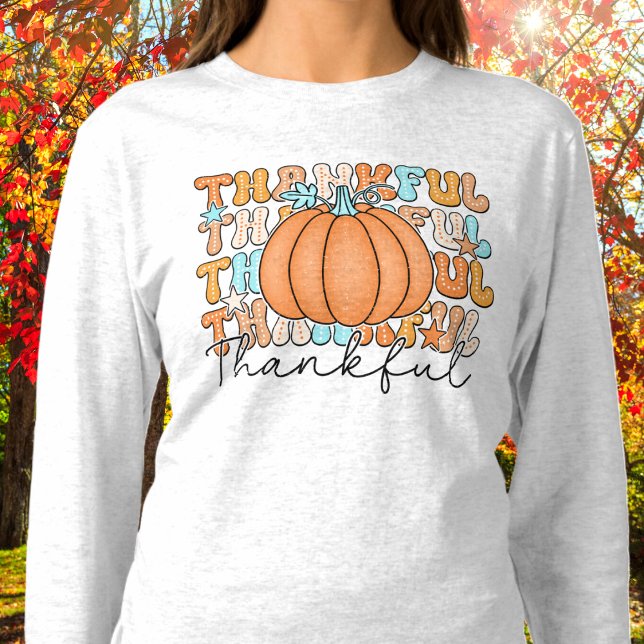 Thankful Pumpkin Long Sleeve Tshirt (Creator Uploaded)