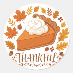 Thankful Pumpkin Pie Sticker