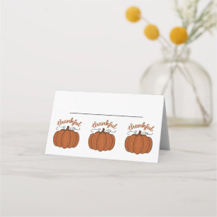 Thankful Pumpkin Placecard
