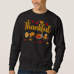 Thankful Pumpkin Spice Turkey Fall Coffe Autumn Th Sweatshirt