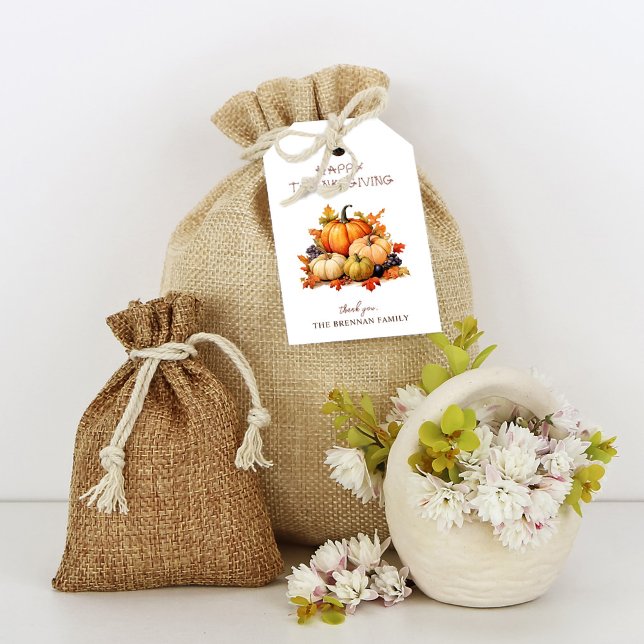 Thankful Pumpkin Thanksgiving Gift Tags (Thankful Pumpkin Thanksgiving Gift Tags)