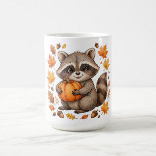 Thankful Racoon Pumpkin Thanksgiving Coffee Mug