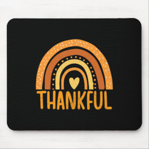 Thankful Rainbow Thanksgiving Fall Season Autumn Mouse Pad