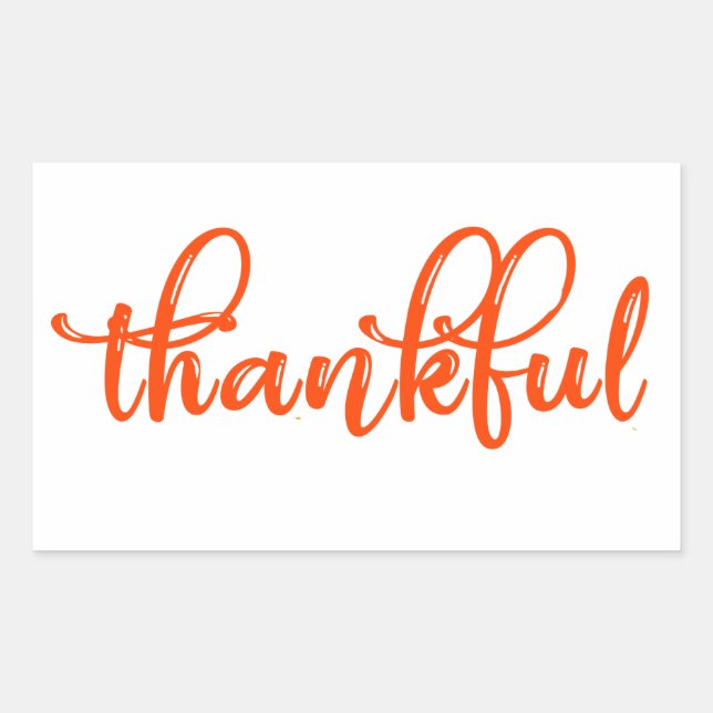 Thankful Rectangular Sticker (Front)