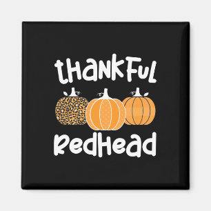 Thankful Redhead Thanksgiving Red-Haired Woman 1 Magnet