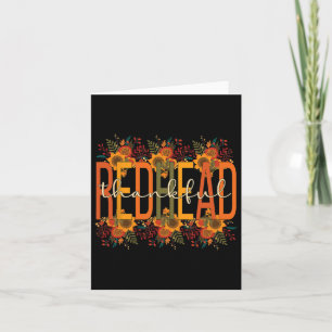 Thankful Redhead Thanksgiving Red-haired Woman Card