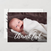 Thankful Script Custom Photo Baby Thank You Birth
