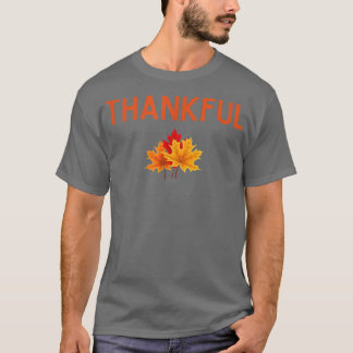 THANKFUL, THANKSGIVING, AUTUMNAL FALL LEAVES WOMEN T-Shirt