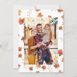 Thankful THANKSGIVING Customisable Photo Holiday Card