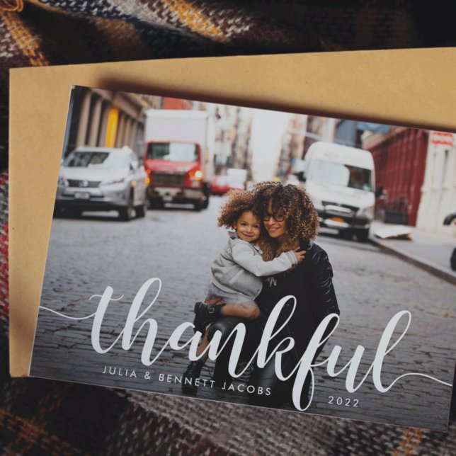 Thankful | Thanksgiving Photo Card (Creator Uploaded)