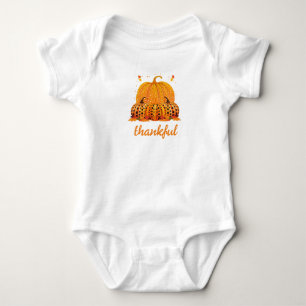 Thankful Thanksgiving Pumpkin Bodysuit for Kids