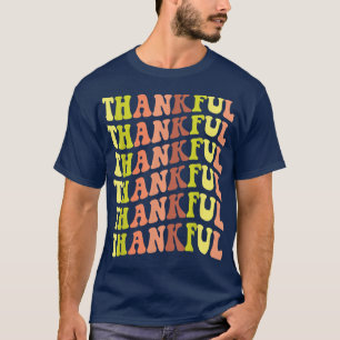 Thankful Thanksgiving Vintage Retro T-Shirt