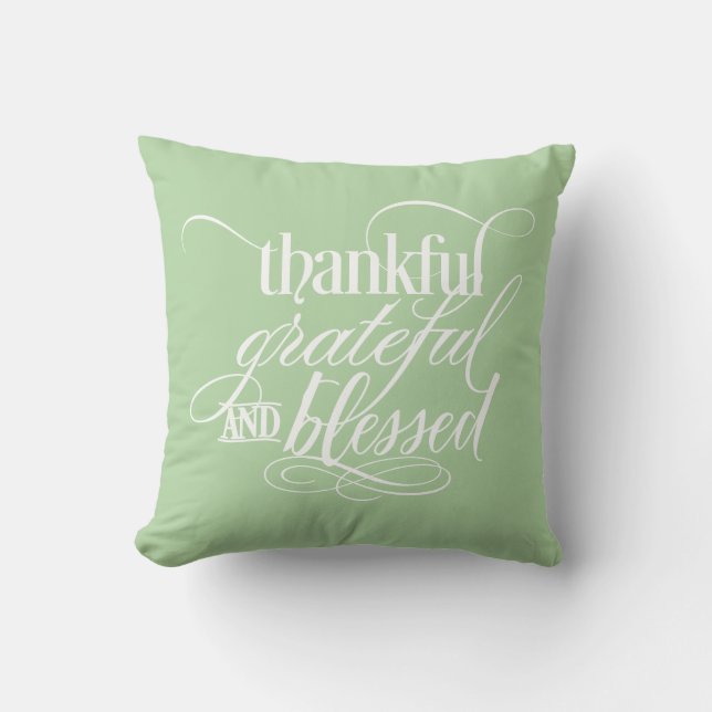 Thankful Throw Pillow (Front)