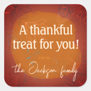 Thankful Treat Sticker -Autumn Warmth