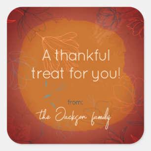 Thankful Treat Sticker -Autumn Warmth
