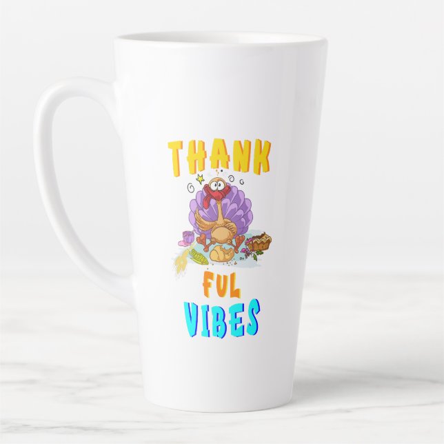 Thankful Vibes Latte Mug (Left)