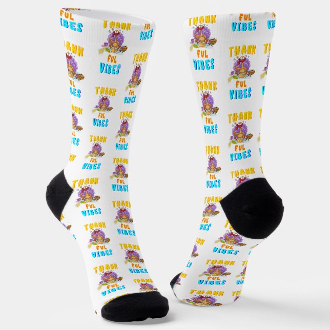 Thankful Vibes Socks (Angled)