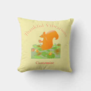 Thankful Vibes Squirrel Thunder_Cove Cushion