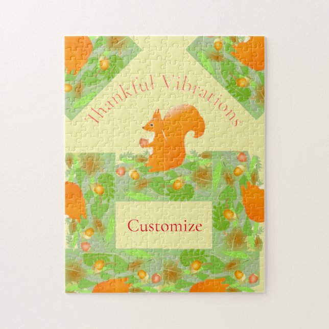 Thankful Vibes Squirrel Thunder_Cove Jigsaw Puzzle (Vertical)