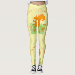 Thankful Vibes Squirrel Thunder_Cove Leggings