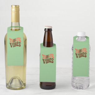 Thankful Vibes Thanksgiving Vintage Thankful  Bottle Tag