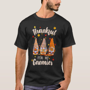 Thankful With My Gnomies Thanksgiving Gnomes Women T-Shirt