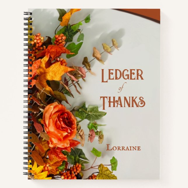 Thankfulness Ledger Notebook (Front)