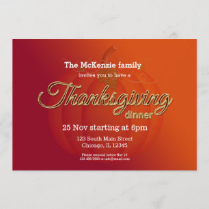 Thankgiving dinner invitation