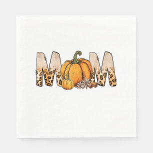 Thankgiving Mum Pumpkin Leopart Napkin