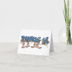 Thankle You Thank You Card in White