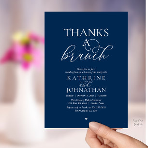 Thanks A Brunch, Modern Classy Wedding Invitation